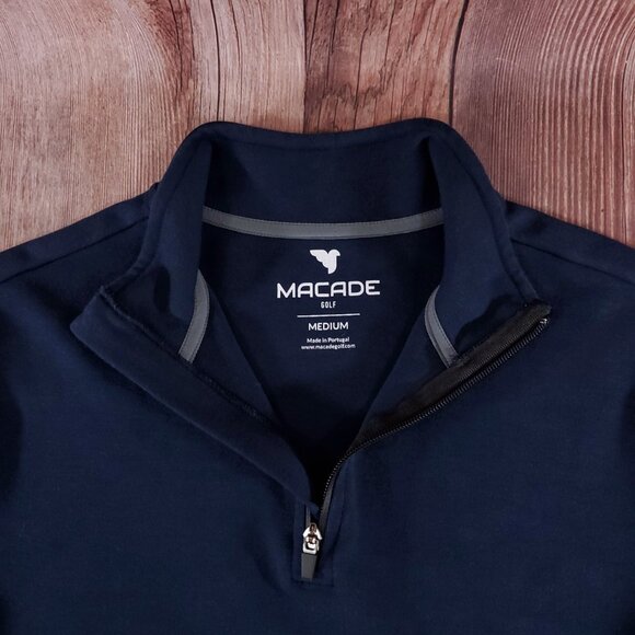 Macade Golf Mens Size Medium Slim Fit 1/4 Zip Sweater Pullover Performance - Picture 5 of 14